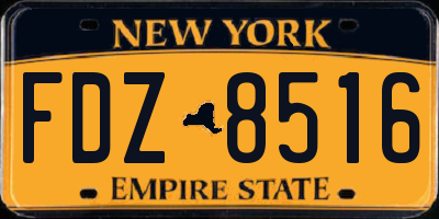 NY license plate FDZ8516