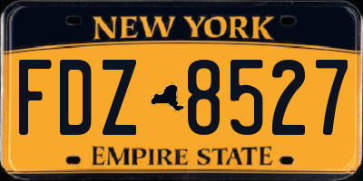 NY license plate FDZ8527