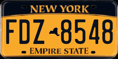 NY license plate FDZ8548