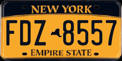 NY license plate FDZ8557