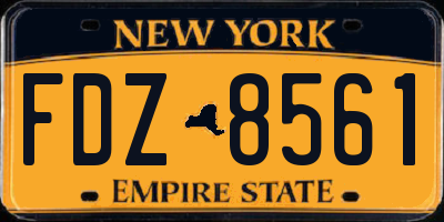 NY license plate FDZ8561