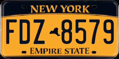 NY license plate FDZ8579
