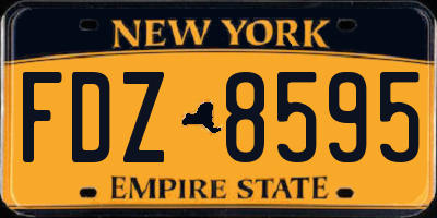 NY license plate FDZ8595