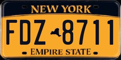 NY license plate FDZ8711
