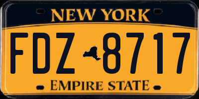 NY license plate FDZ8717