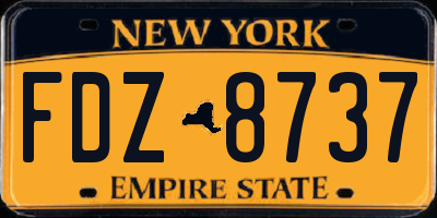 NY license plate FDZ8737