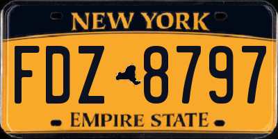 NY license plate FDZ8797