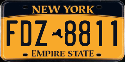 NY license plate FDZ8811