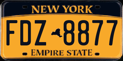 NY license plate FDZ8877
