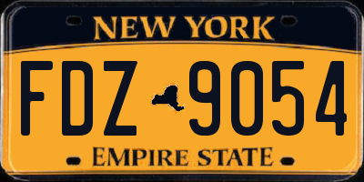 NY license plate FDZ9054