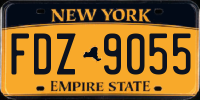 NY license plate FDZ9055