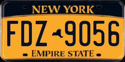 NY license plate FDZ9056