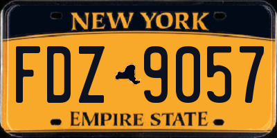 NY license plate FDZ9057