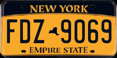 NY license plate FDZ9069