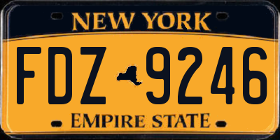 NY license plate FDZ9246