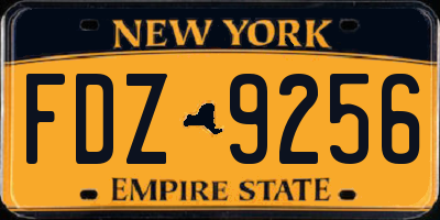 NY license plate FDZ9256