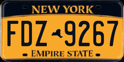 NY license plate FDZ9267