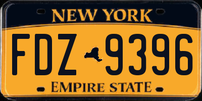 NY license plate FDZ9396