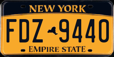 NY license plate FDZ9440