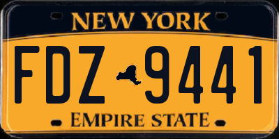 NY license plate FDZ9441