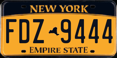 NY license plate FDZ9444