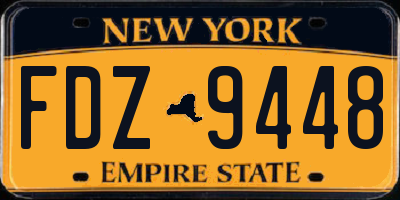 NY license plate FDZ9448