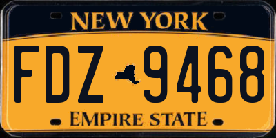 NY license plate FDZ9468