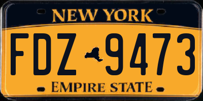NY license plate FDZ9473