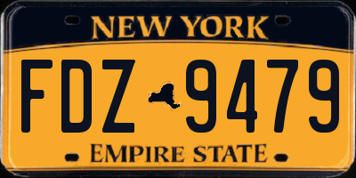 NY license plate FDZ9479