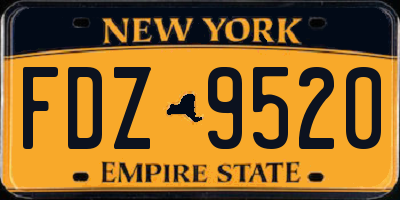 NY license plate FDZ9520
