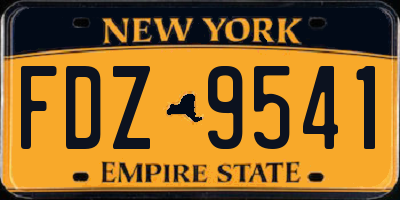 NY license plate FDZ9541