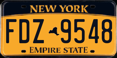 NY license plate FDZ9548