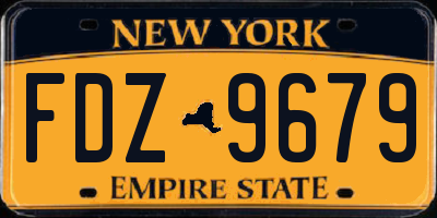 NY license plate FDZ9679