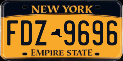 NY license plate FDZ9696