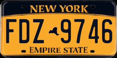 NY license plate FDZ9746