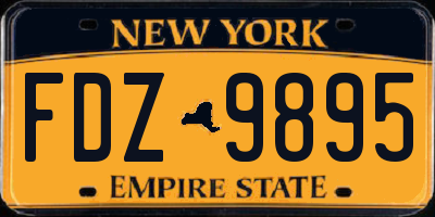 NY license plate FDZ9895