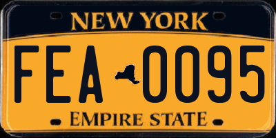 NY license plate FEA0095