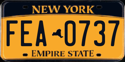 NY license plate FEA0737
