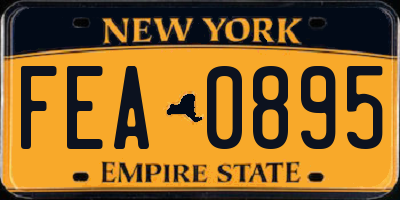 NY license plate FEA0895