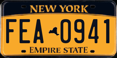 NY license plate FEA0941