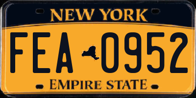 NY license plate FEA0952