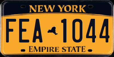 NY license plate FEA1044