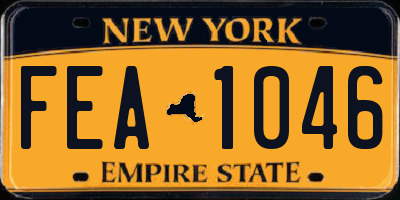 NY license plate FEA1046