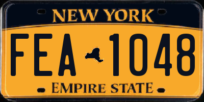 NY license plate FEA1048
