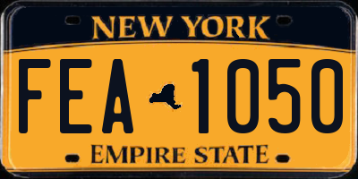 NY license plate FEA1050
