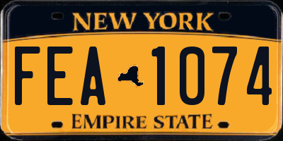 NY license plate FEA1074