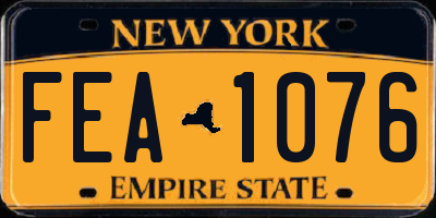 NY license plate FEA1076
