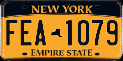 NY license plate FEA1079
