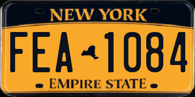 NY license plate FEA1084
