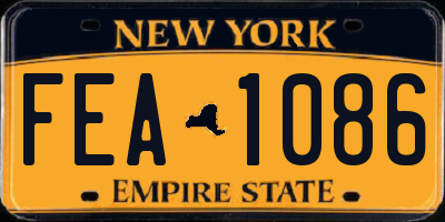 NY license plate FEA1086